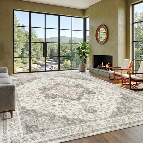 Marsail 9x12 Area Rugs,Rugs for Living Room,Bedroom,Machine Washable Area Rugs,…