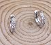 Women Jewelry 925 Round Hoop Earrings Diamond Rhinestones Sterling Silver Earrings Studs Set