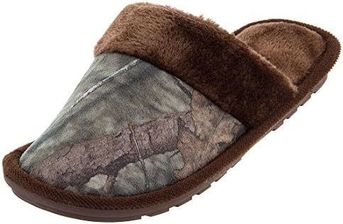 Mossy Oak Men's Gray Green Camo Slip-On Slippers S/7-8