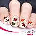Fall Autumn Nail Vinyl Stencils 4pcs (Umbrellas, Fall, Rain, Leaves) for Nail Art Design
