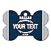 BRGiftShop Personalized Custom Name Football Team Dallas Dog Bone Shaped Metal Pet ID Tag with Contact Information