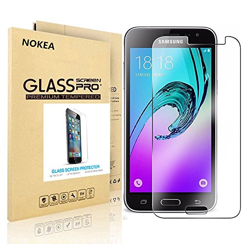 Samsung Galaxy J1 (2016) Screen Protector, NOKEA [9H Hardness] [Crystal Clear] [Easy Bubble-Free Installation] [Scratch Resist] Tempered Glass for Galaxy J1 / Amp 2 / Express 3 (for J1 (2016))