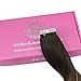 Full Shine Tape in Extensions Color 1B/27/1B Black with Blonde Human Hair Extensions Tape Ins 18 Inch Ombre Remy Extensions 20PCS Seamless Tape Hair Extensions Real Human Hair 50g for Party