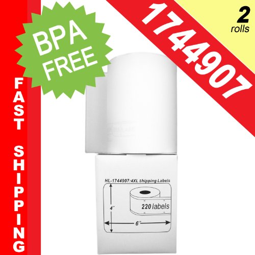 DYMO-Compatible 1744907 Shipping and Postage Labels for 4XL (4