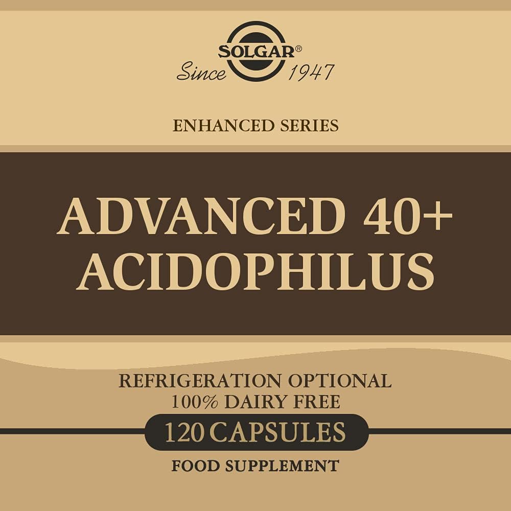 Solgar Advanced 40+ Acidophilus 120 Veg Capsules LA-5 BB-12 Probiotic