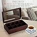 Tea Box - Luxury Wooden Tea Bag Organizer from The Apace Premier Collection - 8 Compartment Tea Storage Chest Container - Elegantly Handmade w/Scratch Resistant Window