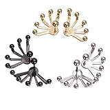 Penderie 3 Pairs Mixed Color Front & Back Earrings Stainless Steel Ear Studs Earbobs Ear Clips