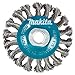 Makita 1 Piece - 4 Inch Knotted Twist Wire Wheel Brush for Grinders - Heavy-Duty Conditioning for Metal - 4
