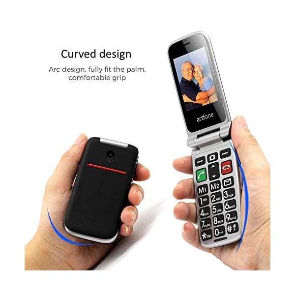 artfone-Big-Button-Mobile-Phone-for-Elderly-Senior-Flip-Mobile-Phone-Clam-Dual-SIM-Free-Unlocked-Easy-to-Use-Pay-as-You-Go-24-LCD-Display-SOS-Button-Talking-Numbers-Torch-FM-Radio-and-Camera artfone Big Button Mobile Phone for Elderly, Senior Flip Mobile Phone Clam Dual SIM Free Unlocked Easy to Use Pay as You…