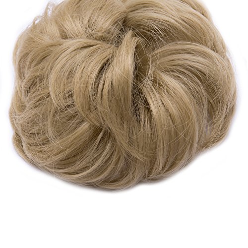 3 Scrunchy+Synthetic+Hairpiece+Extension+blonde+thicker
