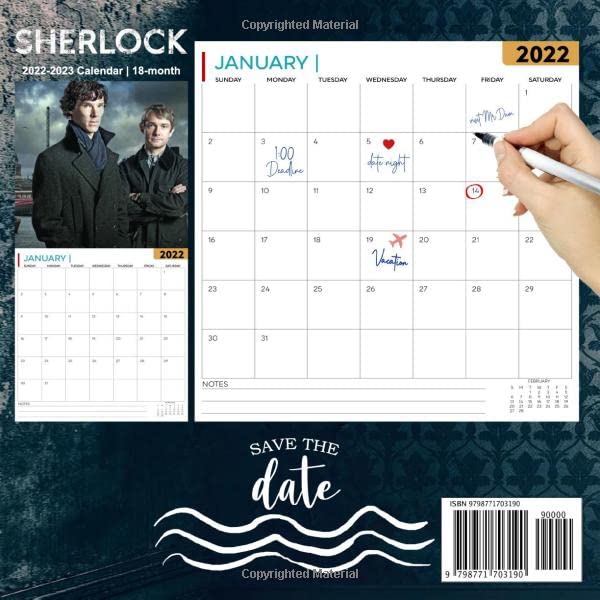 Calendrier Sherlock 2023 Amazon.com: Sherlock Calendar 2022-2023: Sherlock Official Calendar 2022,  Tv Series & Movie Films Calendar 2022-2023. Calendar Planner 2022-2023.  Gifts, Decor ... - 18 Monthly. Kalendar Calendario Calendrier:  9798771703190: Wanetta Rubio: Books