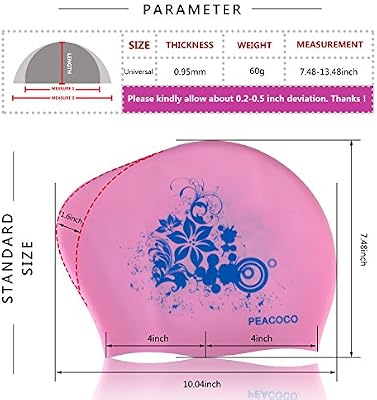 Dreadlocks Peacoco Silicone Swim Cap For Women Girls Men And Adult