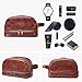 KIPOZI PU Leather Travel Bag,Shaving Dopp Kit bag for Man,Toiletry Bag Waterproof Travel Kit Bag for Business Trips,Vacations,Outdoor Sport