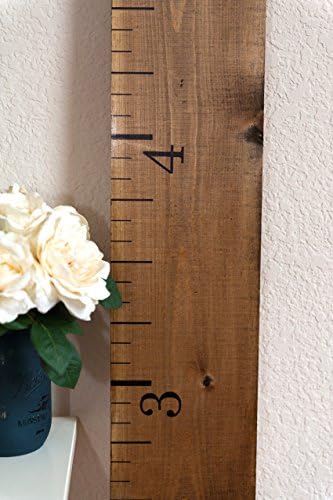 Wooden Growth Chart Ruler: Rustic Walnut