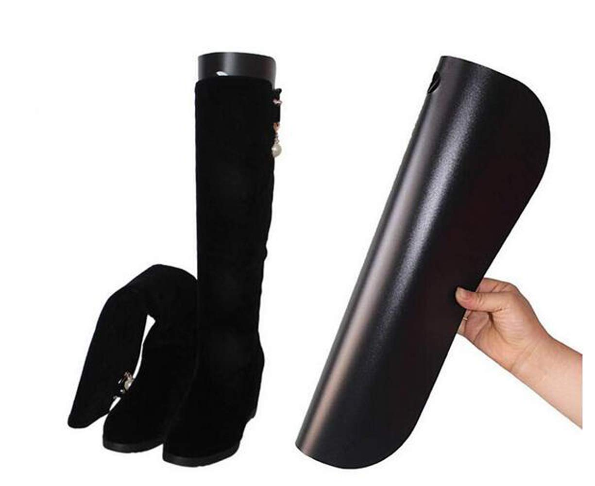 Happyupcity 2Pairs Black Plastic Boot Trees Form Inserts Thicken Long Automatic Stand Support Shaping Tool Shoe Trees Boot Shaper Insert Pads Knee Thigh Boot Holder Hanger