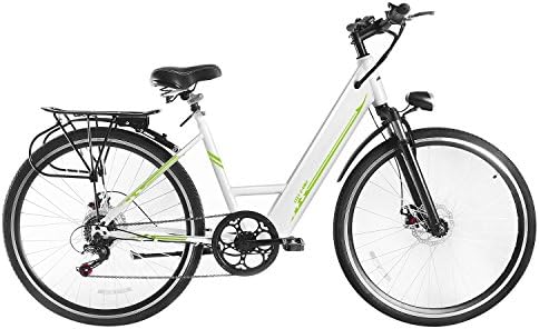 Zaplue 26 Inch Electric Bike for Adults with Motor 250W, Mens Commuter Ebike with 36V 10Ah Lithium Battery (White)