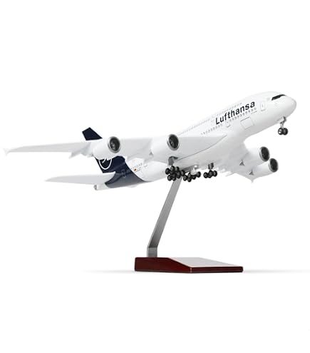 Modèle d'avion B787 à l'échelle 1/130, 43 cm, modèle d'avion britannique B787 pour adultes, modèle miniature avec lumière et roue pour collection cadeau (avec lumière