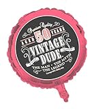 Creative Converting Vintage Dude 50th Birthday 2-Sided Round Mylar Balloon (041567)