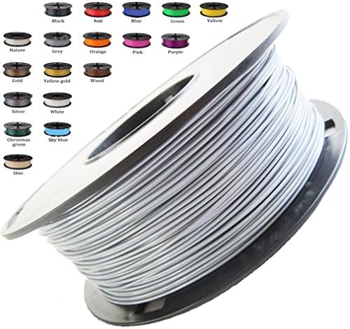 Melca 1.75 3D Printer Filament PLA 1kg +/- 0.03mm, Gray (#909090)