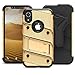 ZIZO Bolt Series for iPhone XR Case with Screen Protector Kickstand Holster Lanyard - Gold & Black