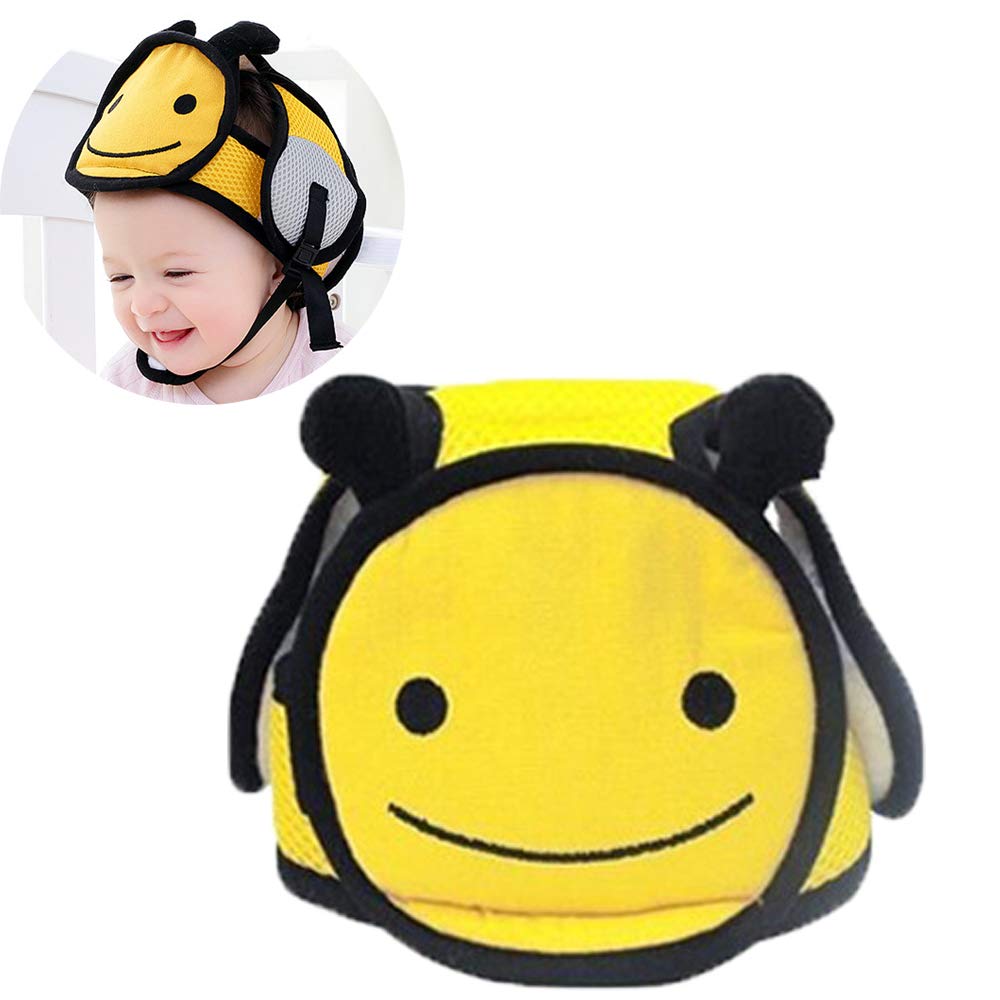 Eyand Baby Safety Helmet - Breathable Headguard Adjustable Safety Protective Cap for Toddlers Learn to Walk, Infant Comfortable Head Protector Hat(Yellow Bee)