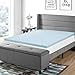 Best Price Mattress 2.5 Inch Ventilated Memory Foam Mattress Topper, Cooling Gel Infusion, CertiPUR-US Certified, Twin XL,Blue