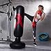MYYAGEW Free Standing Water Base Pump Inflatable Punching Bag，Free Standing Boxing Toy for Children, Punching Bag for Kids, Youth Boxing Bag, Inflatable Punching Bag for Adults（Black）
