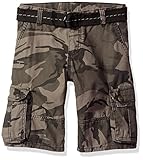 Wrangler Boys' Big Authentics Fashion Cargo Short, Anthracite Camo, 10