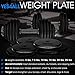 Yes4All 1-inch Cast Iron Weight Plates for Dumbbells – Standard Weight Disc Plates (20 lbs, Single)