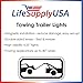 LifeSupplyUSA Easy Install 12 Volt Magnetic Towing Trailer Light Tail Lights