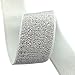 Strapcrafts 1-inch Wide Soft Gold and Silver Glitter Elastic Bands by 3-Yard, Silver 52020