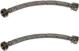 Aumix 22mm x 3/4" 12mm Bore 500mm Flexible Braided Tap Connectors Pair WRAS view 2