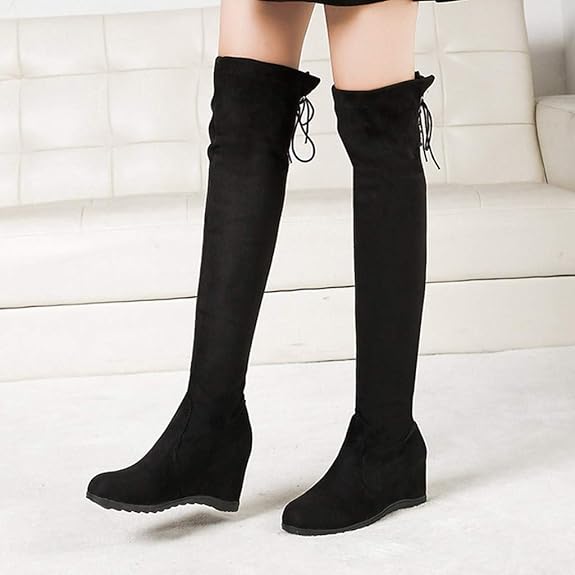 ZZXIAN Stivali Donna Alti sopra Ginocchio Stivali Donna Invernali Alti  Stivaletti Camoscio Stivali Zeppa Interna Eleganti Scarpe Donna Stivaletti  Calzature Sport e tempo libero berjaya.edu.my
