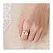 Barogirl Flower Ring Engagement Ring for Women Women's Rings for Lovers YR909 (7, Rose-gold)