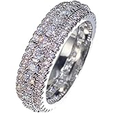 Viyuroyk 925 Sterling Silver Shiny Cubic Zirconia Rings Diamond Rings for Women Jewelry Findings Earring Backs Findings