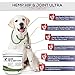 Advanced Hemp Chews for Dogs, Hip and Joint Supplement for Pain and Stress Relief, Separation Anxiety, Calming, Glucosamine and Turmeric Plus Natural Hemp Oil-Infused Treats, Maximum Potency