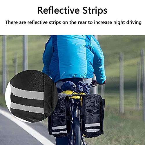 Asdazrxy Rear Side Bike Bags, Bicycle Side Bags, Rear Bike Bags, Bicycle Carrier Bag, for Outdoor Bicycles Commute Shopping Riding Picnic