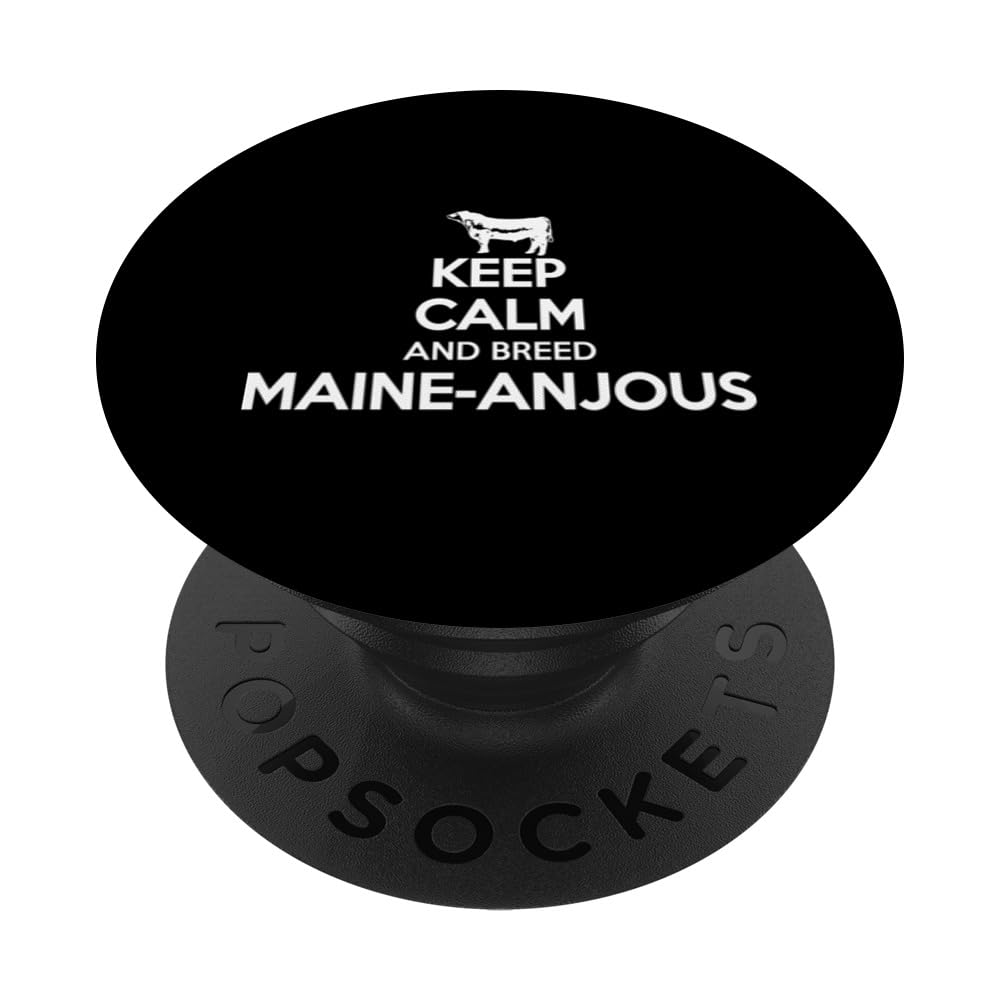 Keep Calm And Breed - Farmer Breeder Cow Maine Anjou PopSockets Swappable PopGrip