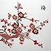 King Silk Art 100% Handmade Embroidery Japanese Winter Cherry Blossoms Chinese Print Framed Flower Floral Painting Gift Oriental Asian Wall Art D¨¦cor Artwork Hanging Picture Gallery 36065WFB1