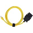 Xjahwr Enet OBD2 RJ45 Cable,Ethernet to OBD Interface Cable ICOM Coding F-Series for BMW ENET 6.6ft/2M Ethernet Cable Adapter for OBDII RJ45 Ethernet Connector Tools