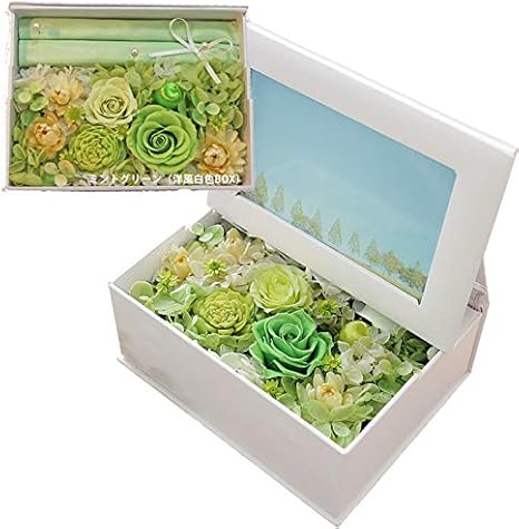 Amazon サウンドアレンジ フォトフレーム ジュエル グリーン プリザーブドフラワー 写真立て 花 ギフト プリザーブドフラワー オンライン通販