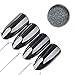 Saviland 2pcs 1g Magic Mirror Black Nail Glitter Powder Nail Art Chrome Pigment Dust Manicure DIY Nail Decoration
