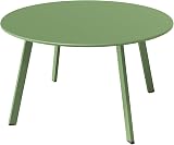 Grand patio Round Coffee Table 70cm Outdoor Sage Green Steel Frame