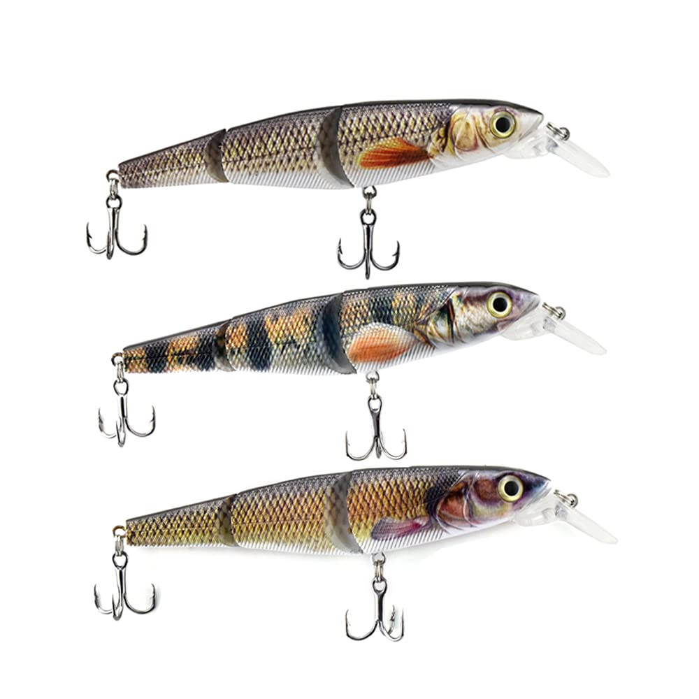 ODS Minnow Fishing Lure Jointed Crankbait Floating Lure with Lip Hard Bait Kit (3pcs/pack)