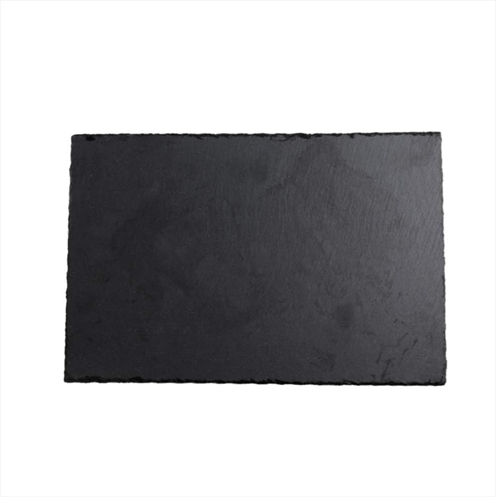 1 Piece Slate Plate, Black Slate Home Sushi Tray Western food Display Platter Barbecue Plate,4030cm