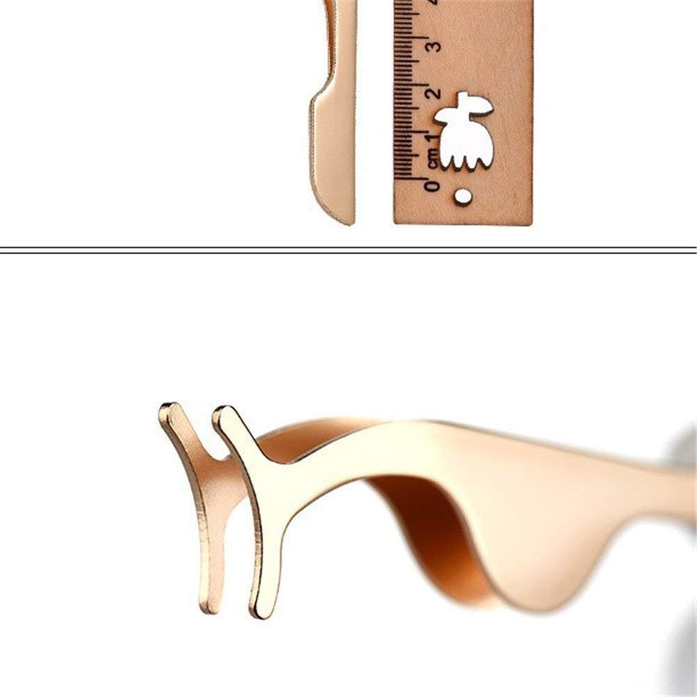 EIAKE False Eyelashes Applicator Tool Eyelash Extension Tweezers Remover Clip Tweezers Nipper (Golden) : Beauty