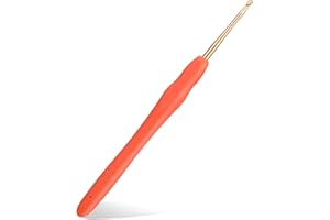 kgxulr 2.5 mm Crochet Hook, Aluminum Soft Grip Rubber Handle Needles Ergonomic Knitting Needles Crochet Needle for Beginners and Handmade DIY Knitting Crochet (2.5 mm)