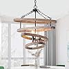Wooden Light Chandelier Pendant Light Fixture Ceiling Lamp for Dining Room, Bedrooms, Living Rooms and Foyer 51yN42Rwq1L