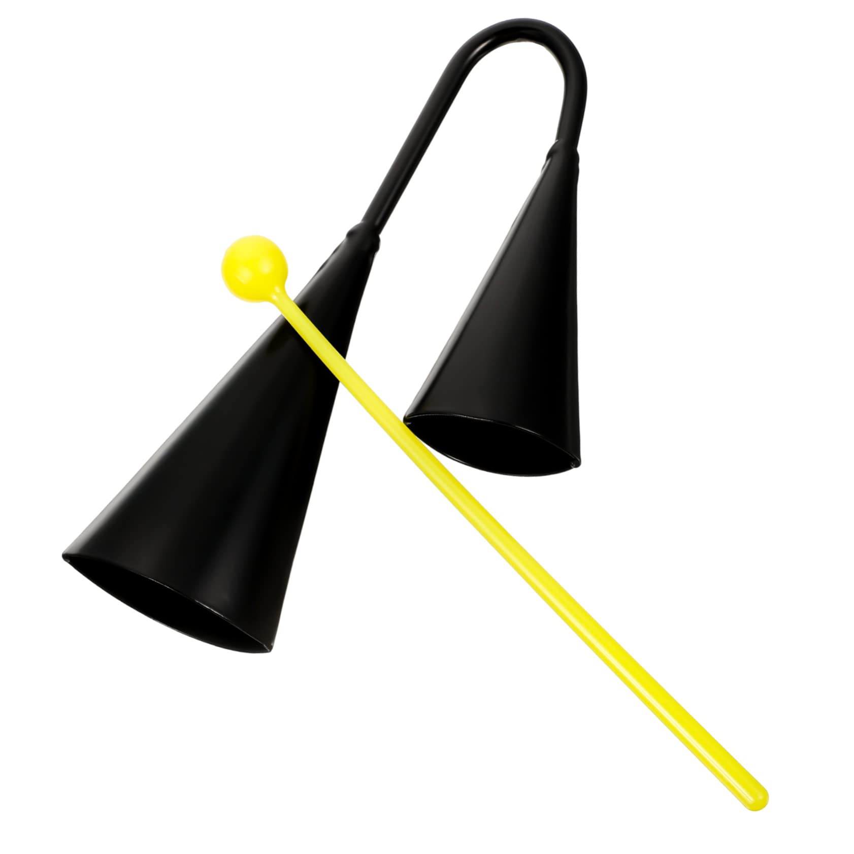 TOYANDONA Two-Headed Cow Bell with Wooden Hammer Metal Cowbells for Music Classroom Outdoor Performance and Cheering