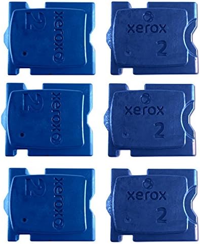 Xerox ColorQube 8870 8880 Ink Replaces 108R00950 by Professor Color (6 Cyan OEM Inks), Bypass Key Included for use in North American Printers